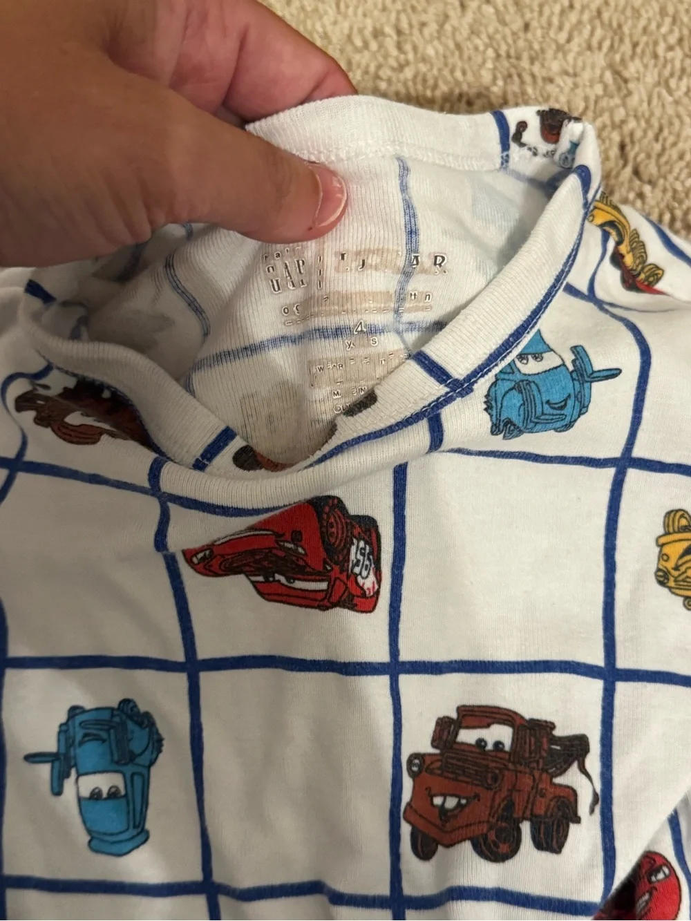 Disney Cars Pattern Pajama Set - Cozy Sleepwear. 4T Gap